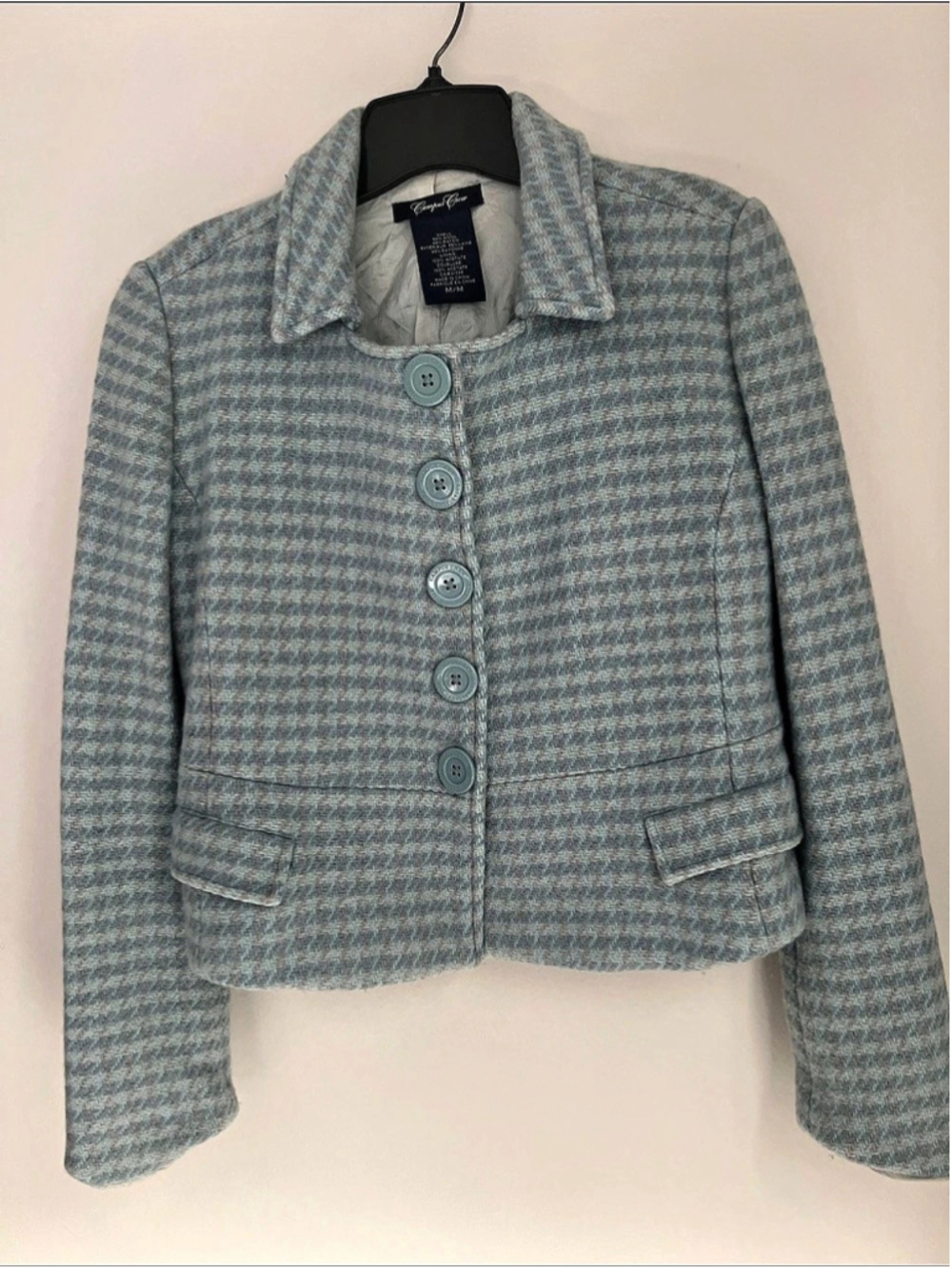 Campus Crew Women's Houndstooth Cropped Blazer